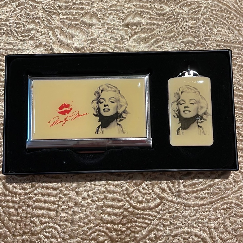 This is a business card holder and matching key chain brand new never used